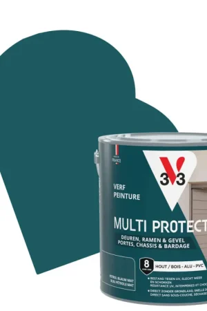 Promotion Saisonnière Laque Multi Protect bleu pétrole satiné 2,5 L V33