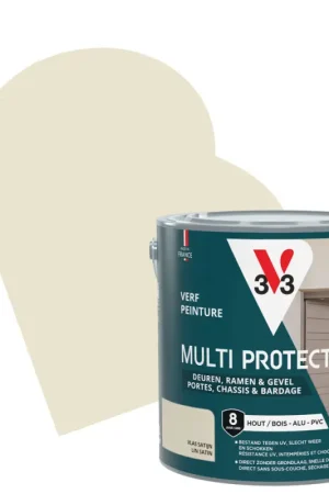Laque Multi Protect lin satiné 2,5 L V33 Top Vente