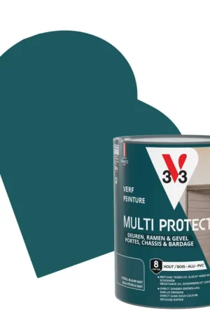 Laque Multi Protect bleu pétrole satiné 0,75 L V33 Certifié