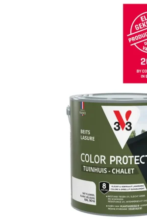 Lasure pour chalet Color Protect blanc 2,5 L V33 Offre Limitée