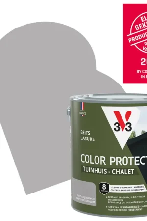 Expédition Rapide Lasure pour chalet Color Protect gris soyeux 2,5 L V33