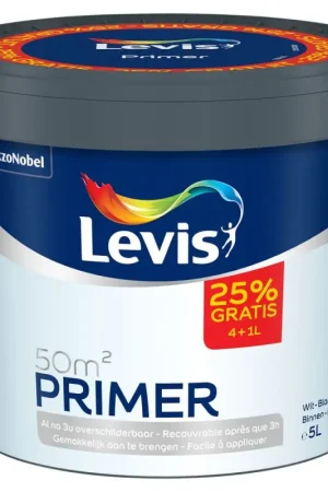 Primer pour murs et plafonds blanc mat 4 L + 1 L gratuit LEVIS Achetez Aujourd'hui