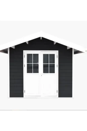 Prix Bas Abri de jardin en bois composite Lucca toit double pente 3 x 3 m GIARDINO