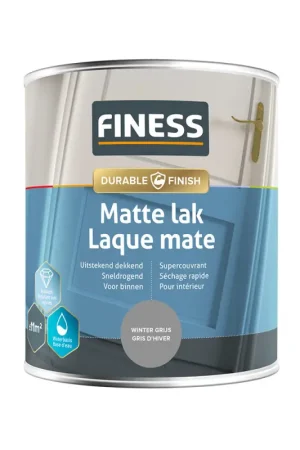 Laque mate gris d'hiver 0,75 L FINESS Satisfait Ou Remboursé