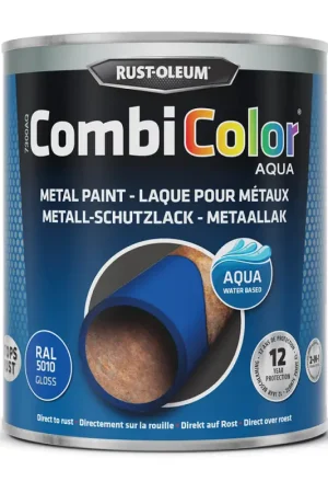 Laque Combicolor Aqua bleu gentiane brillant 0,75 L RUST-OLEUM Pas Cher