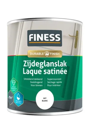 Laque satinée blanche 0,75 L FINESS Produit De Marque
