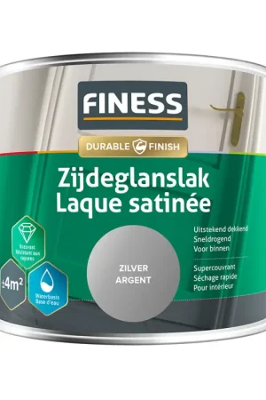 Laque satinée argent 0,25 L FINESS Livraison Express