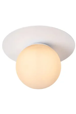 Certifié Plafonnier Tricia blanc Ø 25 cm E27 15 W LUCIDE