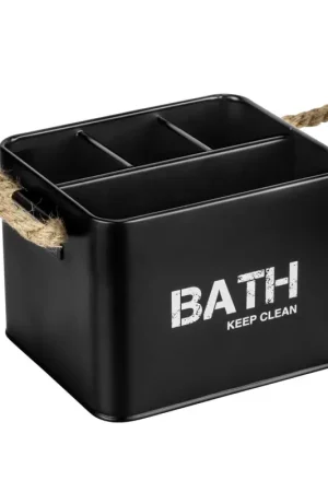 Box de rangement Gara 4 compartiments noir WENKO Promotion Saisonnière