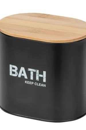 Box de rangement Gara avec couvercle noir WENKO Soldes