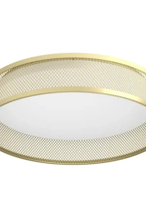 Achat Immédiat Plafonnier LED Luppineria laiton blanc chaud 2400 lm 20 W EGLO