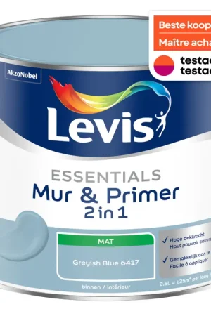 Commander Maintenant Peinture pour murs Essentials Mur & Primer 2-en-1 bleu grisâtre 2,5 L
