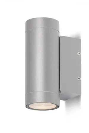 Prix Bas Applique murale extérieure MIZZI II gris argent 230V LED GU10 2x8W IP54