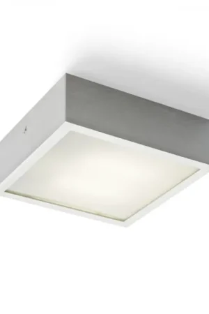 Super Prix Plafonnier LED STRUCTURAL LED 20x20 montage en surface aluminium brossé 230V LED 12W 3000K
