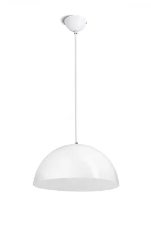 Nouvel Arrivage Suspension MONROE 40 blanc brillant /blanc 230V LED E27 30W