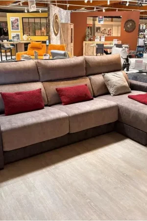 Pas Cher CANAPE D'ANGLE AVEC POUF