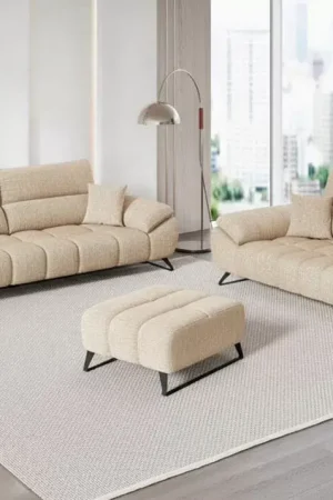 CANAPÉ AVEC DOSSIERS AMOVIBLES EN TISSU Produit De Marque