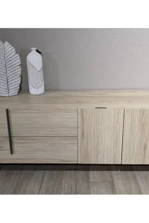 MEUBLE T.V PIED BLANC 2 PORTES 1 TIROIR Marque