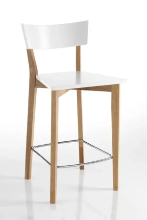 Seulement Aujourd'hui 2 Tabourets de Salon en Bois Massif - Argent