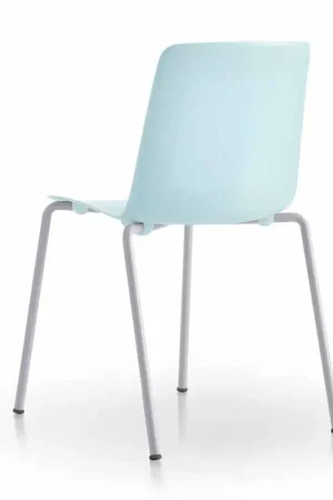 4 chaises d'extérieur empilables en métal et polypropylène fabriquées en Italie - Carita Usine Directe