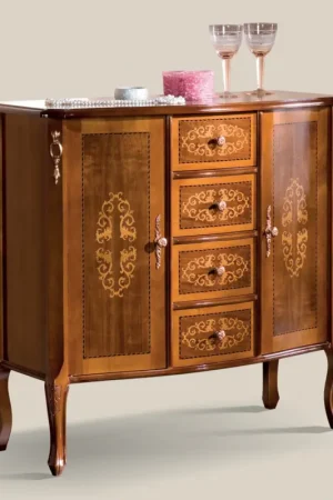 Buffet classique de luxe pour salon en bois Made in Italy - Katerine Must-Have