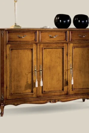 Buffet classique en bois de noyer bassano de luxe fabriqué en Italie - Richard Meilleur Prix