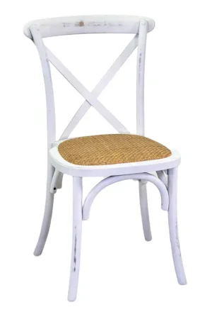 Solde Chaise d'intérieur empilable en bois de bouleau et assise en rotin - Barriera