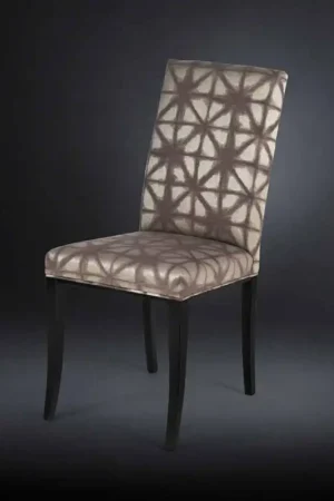 Lot de 2 chaises rembourrées avec pieds en bois noir Audrey Promotion