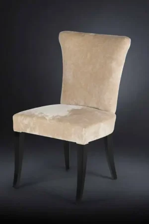 Lot de 2 chaises rembourrées Dita, couleur Ecru Authentique