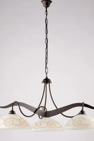 Commander Vite Lustre à 3 lumières en verre et métal pour éclairage intérieur - Musca