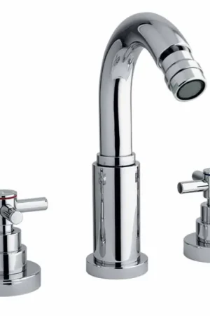 Retour Gratuit Mélangeur classique 3 trous en laiton chromé fabriqué en Italie - Zumbo