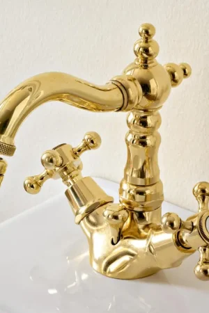 Remise Mélangeur de bidet monotrou en laiton de style vintage fabriqué en Italie - Ursula