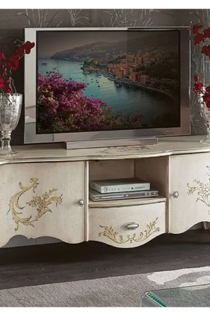 Marque Meuble TV avec 2 portes et tiroir en bois Made in Italy - Caligola