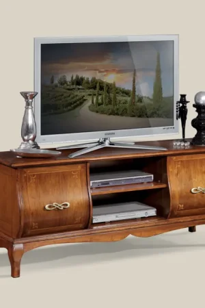 Seulement Aujourd'hui Meuble TV classique en bois avec incrustations Made in Italy - Hastings