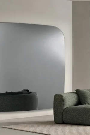 Miroir de forme avec insert rayé, fabriqué en Italie - Alessia Offre Exclusive