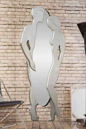 Miroir décoratif mural de design moderne en bois mdf Man&Woman Petit Prix