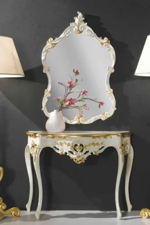 Achetez Aujourd'hui Miroir mural en bois, console, plateau en mdf fabriqué en Italie Gianluca