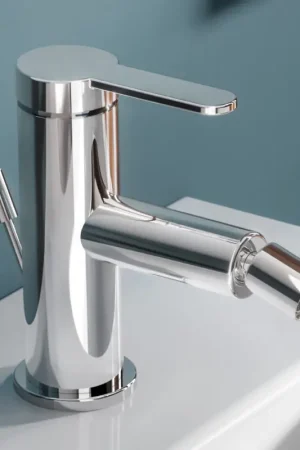 Produit De Marque Mitigeur bidet monocommande design plat en laiton chromé - Agenore