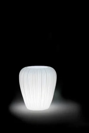 Bon Plan Vase d'extérieur lumineux au design moderne en polyéthylène, 2 pièces - Skin par Myyour
