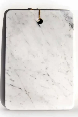 Produit De Marque Planche à découper design Made in Italy en marbre blanc de Carrare - Masha