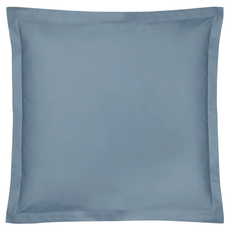 Taie percale bio Elise-Bleu Gris -Taie d'oreiller 65 x 65 cm Petit Prix