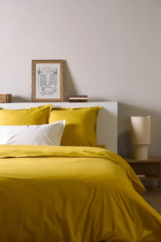 Acheter En Ligne Drap housse percale bio Elise-Achillée -90 x 190 cm