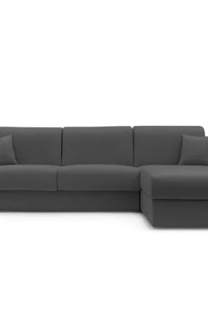 Canapé d'angle convertible et réversible tissu recyclé déhoussable Alizée-Anthracite -3 places Affaire À Saisir
