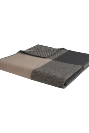 BIEDERLACKPlaid laine mérinos Béryl-Moka -150 x 200 cm Solde