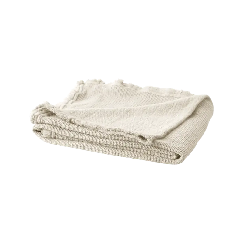 Nouveauté Plaid coton à franges Emilien-Galuchat -130 x 170 cm