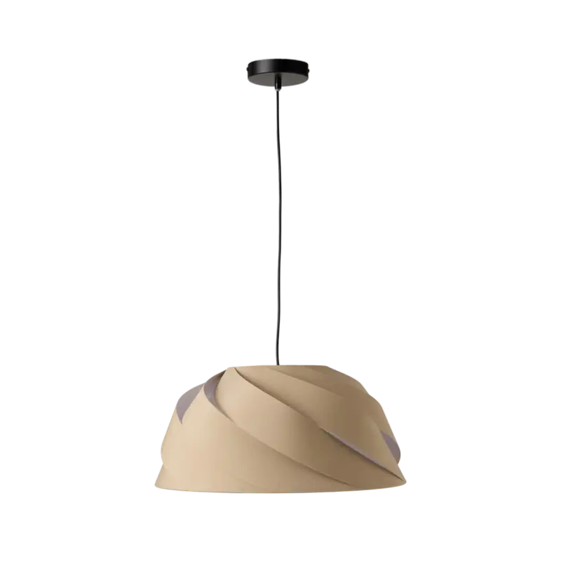 Authentique Suspension tissu torsadée beige Samantha