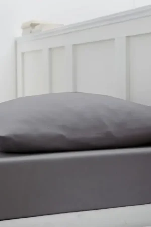 Affaire À Saisir BLANC DES VOSGESDrap housse jersey extensible Planète-Acier -Ext de 180/200 à 200/220 cm
