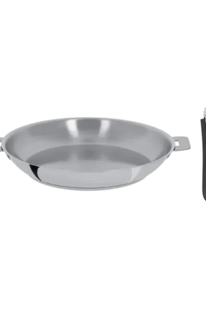 Commander Vite CRISTELSet 1 Poêle inox + 1 Poignée Noire MUTINE amovible-Diamètre 20 cm