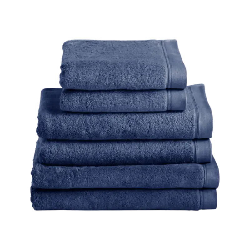Dernier Modèle Serviette de bain, coton Naïa-Bleu Marine -Drap de bain 100 x 150 cm
