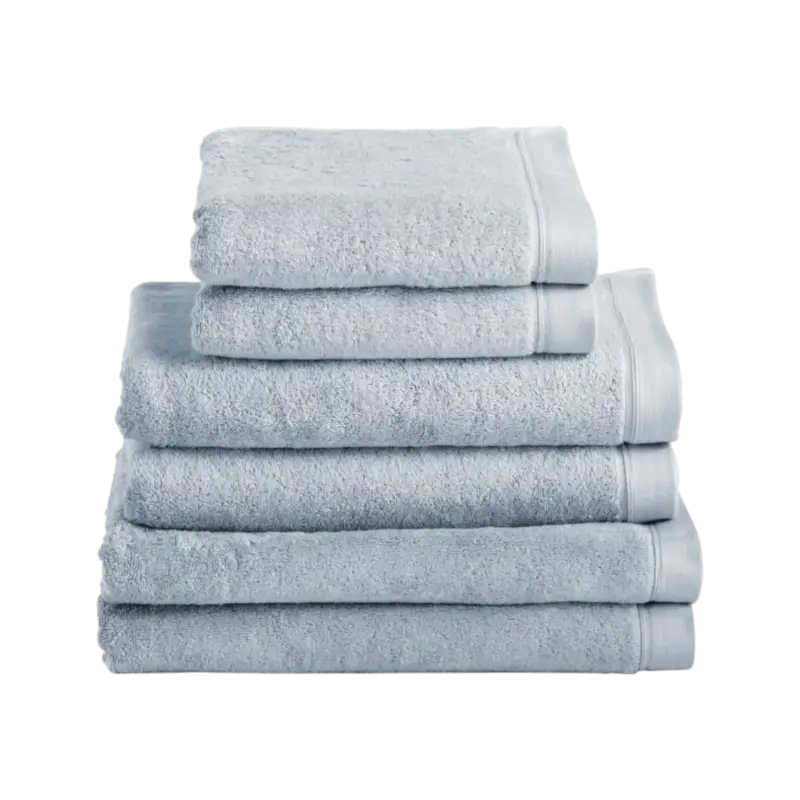 Affaire À Saisir Serviette de bain, coton Naïa-Gris Clair -2 serviettes invités 30x50 cm